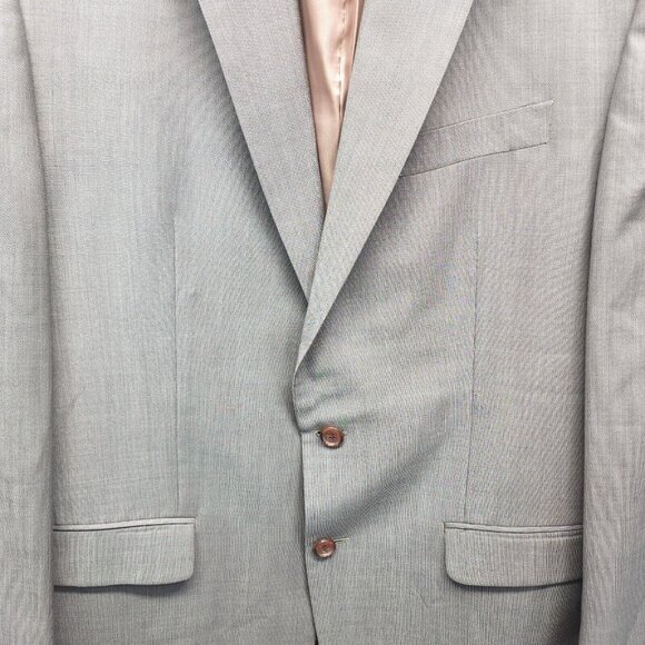 Ralph Lauren Wool Blazer Mens 43L Sport Coat Suit‎ Jacket Grey Single Breasted - Picture 3 of 15